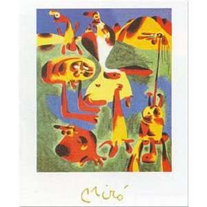  Personnages Et Montagnes By Joan Miro Highest Quality Art 