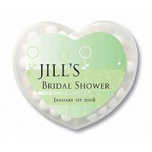 Wedding Favors Green Spring Bulb Design Personalized Heart Shaped Mint 