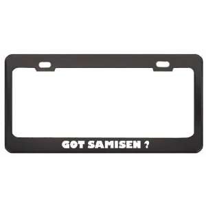 Got Samisen ? Music Musical Instrument Black Metal License Plate Frame 