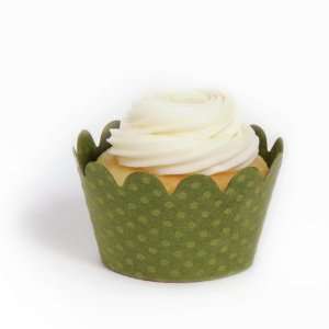  Dress My Cupcake Maya Mini Olive Green Cupcake Wrappers 