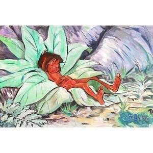  Jim Salvati Sleepy Cub Jungle Book mowgli Original Art 