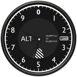  ALTIMETER Wall Clock tracking pilot air plane altitude 