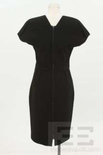 Roland Mouret Black Cap Sleeve Sheath Dress Size US 10  