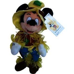   Scary Farmer Scarecrow 9 Plush Mickey Mouse Bean Bag Doll New with