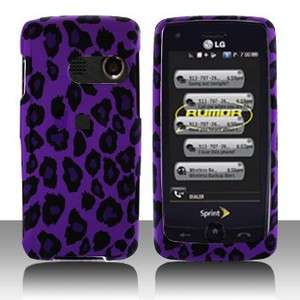 Purple Leopard Hard Case Cover LG Rumor Touch LN510  