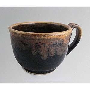   chowder soup mug   wavy black Allan Ditton Pottery