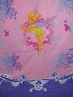 Tinkerbell Disney Pink Fabric Craft Twin Flat Bed Sheet