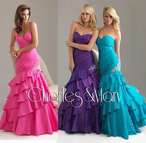 Ruched Mermaid Taffeta Evening/Party/Prom dress/Formal/Ball gown/SZ 6 