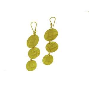  Gold Plated Dangling Circle Earrings Jewelry