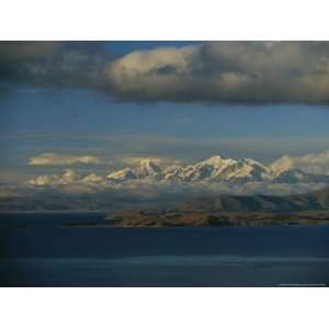  A View of Lake Titicaca Across to the Snow Capped Andes 