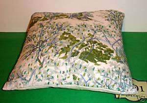 Sferra Daydream Arbor Decorative Pillow Cover Birch Blue & Green 100% 
