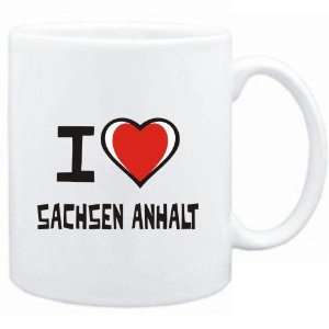    Mug White I love Sachsen Anhalt  Cities