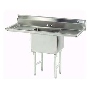   One Compartment Pot Sink with Two Drainboards   72