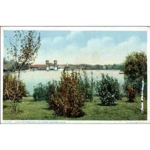  Reprint Denver CO   Lake and Pavilion, City Park 1900 1909 