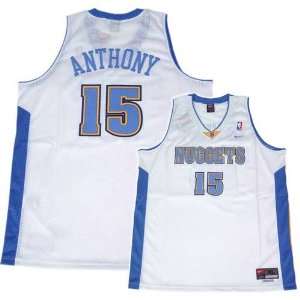 Nike Denver Nuggets #15 Carmelo Anthony White Swingman Jersey  