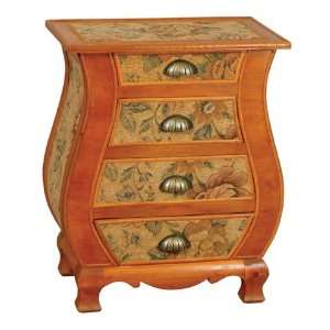  Mele Antonia 4 Drawer Chest with Distressed Wood and 
