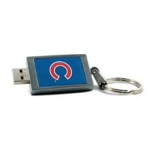   Datastick Keychain Chicago Cubs Usb 2.0 Flash Drive Silver External