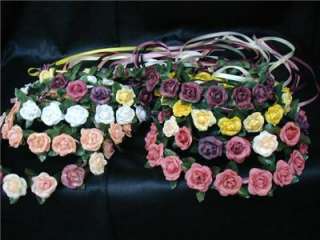 Rose Renaissance Bridal Fairy Flower Headpiece Halo Hat  
