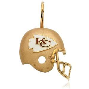 Kansas City Chief`S Helmet Pendant in 14 Karat Gold