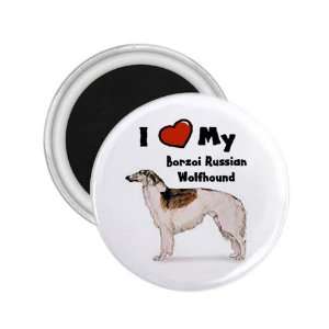  I Love My Borzoi Russian Wolfhound Refrigerator Magnet 
