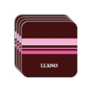 Personal Name Gift   LLANO Set of 4 Mini Mousepad Coasters (pink 