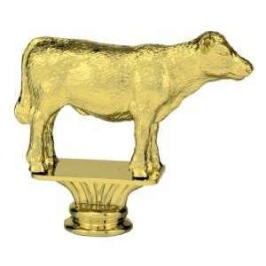  Gold 3 1/2 Hereford Steer Figure Trophy 