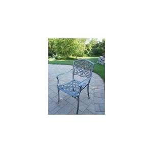 Oakland Living Mississippi Fully Welded Arm Chair in Antique Pewter