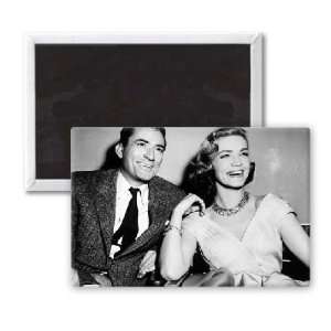  Lauren Bacall and Gregory Peck   3x2 inch Fridge Magnet 