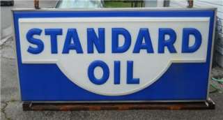 1950S STANDARD OIL COMPANY AMOCO GAS LIGHTED SIGN RARE  