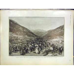  Refugees Fleeing Turks Demir Kapu Pass Rilo Print 1903 