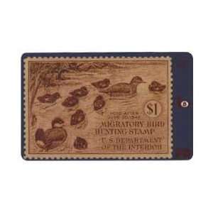   Card Duck Hunting Permit Stamp Card #8 Void After 1942 Ruddy Ducks