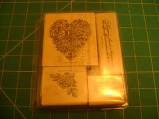 Stampin up Kindness Shared 4 stamps 1998 Floral Heart  
