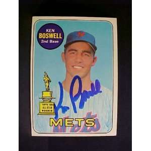  Ken Boswell New York Mets #402 1969 Topps Signed Baseball 