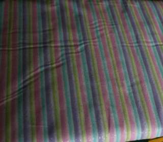Fuzzy flannel pink glitter stripe print fabric material  