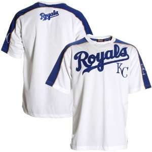 Kansas City Royals White Tackle Twill Crew Premium T shirt  