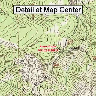 USGS Topographic Quadrangle Map   Royal Gorge, California (Folded 