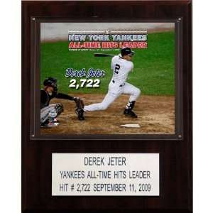   Derek Jeter Yankee Hit Leader New York Yankees Player Plaque Home