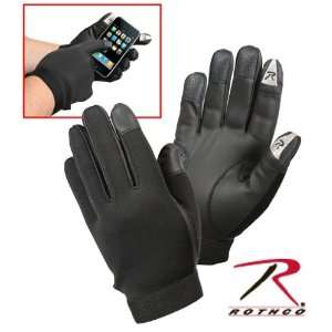  Rothco Touch Screen Synthetic Rubber Duty Gloves   Black 