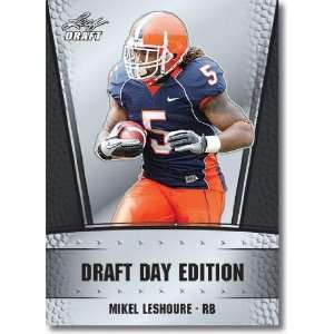 2011 Leaf NFL Draft Day Edition BLACK #13 Mikel Leshoure RC   Detroit 