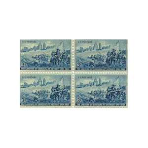 Detroit Skyline/cadillac Landing Set of 4 X 3 Cent Us Postage Stamps 