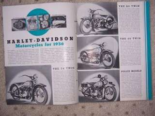 1936 Harley Davidson Motorcycle 74 80 45 Twin Police G  
