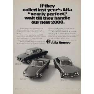  1972 Alfa Romeo 2000 Series SPIDER Veloce GT Price Ad 