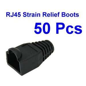  VasterCable,RJ45, Black, Strain Relief Boots (50 Pcs Per 