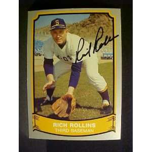 Rich Rollins Seattle Pilots #169 1989 Baseball Legends Signed Baseball 