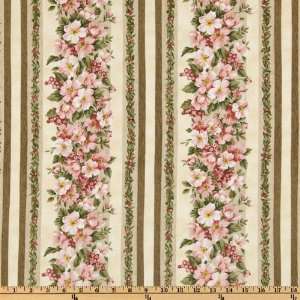  44 Wide Contessa Flora Cherry Blossom Stripe Pink/Cream 
