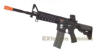   Machine Raider Long BLACK Airsoft M4 RIS Metal Gearbox AEG Rifle Gun
