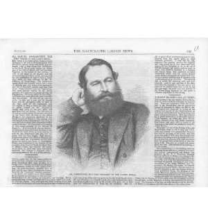  Mr Popplestone Recipient 1St Albert Medal1866Antique Print 