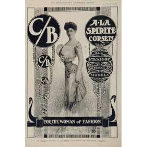   Corset Women Edwardian Fashion   Original Print Ad