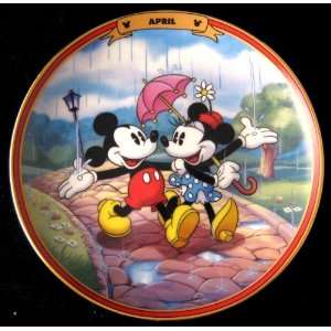   Year of Fun with Mickey and Friends Bradford Exchange April Plate