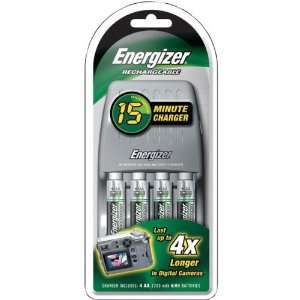  Energizer 15 Minute Battery Charger Kit With Car Adapter 
